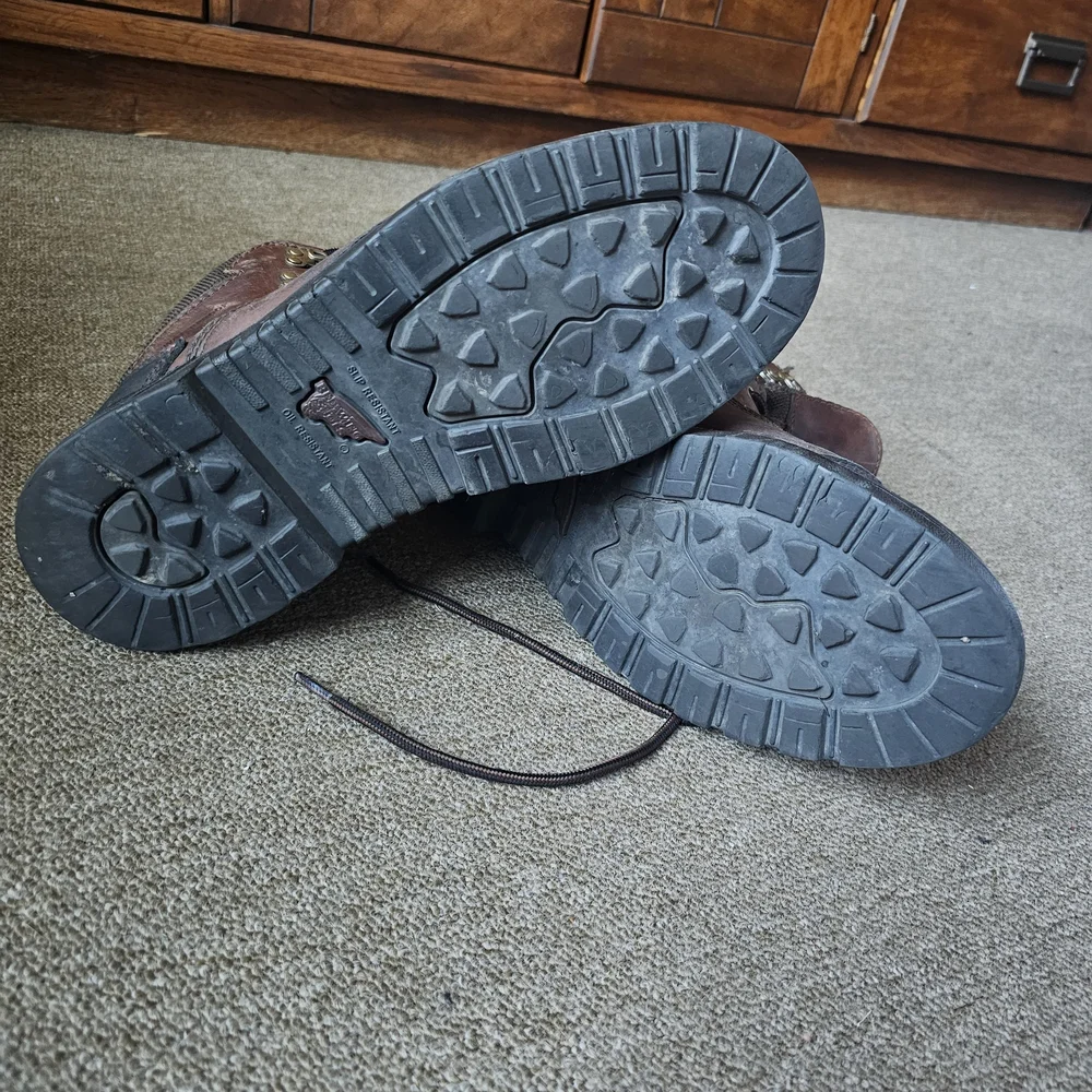 Men's Rugged Brown Leather Boots